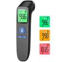 No-Touch Forehead Thermometer for Adults, Infrared Digital Baby Thermometer for Kids, Accurate Reading with Large Display, Mute Mode, Memory Recall, Fever Alarm (Black)