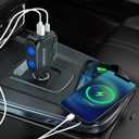 SUPERONE 180W Cigarette Lighter Splitter with 20W PD, 2-Socket Cigarette Lighter Adapter, Fast USB C Car Charger with Type-C 20W PD & QC 3.0 for Dash Cam, GPS, iPad/Laptop/iPhone 17/16/15/14/Samsung