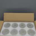 8 Pcs Clear Hammered Glass Shade Replacements for Pendant Light Fixtures Glass Lamp Shade Cover, 1-5/8 Inch Fitter, 4"w x 6"h, Replacement Lamp Globe for Chandelier Wall Light