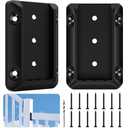 DN Mate 5 PCS Deck Railing Bracket Connectors for 2x4 (Actual 1.5”x3.5”) Wood Post to Handrail Connection, Stair Railing Connectors with Coated Wood Screws,Drill Bit, Fence Railing Brackets