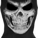 WTACTFUL Ghost Face Mask, Scary Skeleton Skull Mask - Excellent Quality, Comfortable & Perfect for Halloween Costume (Grim-03(simple Design))