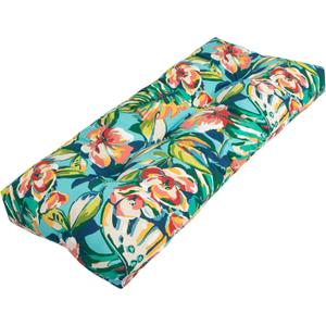 Indoor Outdoor Bench Cushion 45 x 18 Inch, Non-Slip Water Resistant Long Seat Pads, Tufted Loveseat Cushion for Patio Garden Furniture, Swing, Settee, Window, Wicker, Front Porch(Rosario Flower Leaf)