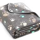 Amazon.com : Allisandro 350 GSM-Super Soft and Premium Fuzzy Flannel Fleece Pet Dog Blanket, The Cute Print Design Washable Fluffy Blanket for Puppy Cat Kitten Indoor Outdoor, Grey, 40 x 32 Inches : Pet Supplies