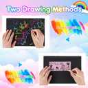 JMMICO 6 Packs Rainbow Scratch Notebook, Goodie Bags Stuffers for Kid, Scratch Art for Kids with Reusable Cleaner Tool, Arts and Crafts for Kids 4-8-12, Gifts for 4 5 6 7 8 9 Year Old Girl Boy