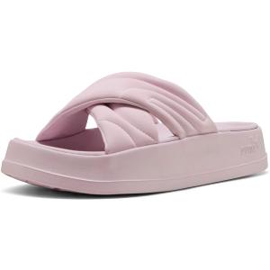 PUMA Women's Leadcat Platform Slide Sandals, Peaceful Blue-White, 8 (7)