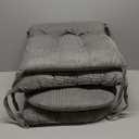 Outdoor Patio Cushion, Rocking Chair Cushion, Tufted Pads, Set of Upper and Lower with Ties Pack of 2 (2 Sets) - Back 20"17", Seat 17"17" (Grey)