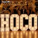 3FT Light Up HOCO Letters Homecoming Decorations Light Up Letters with LED Lights Large Marquee Letter Lights for Homecoming Party School Prom Photo Backdrop Decor Campus Event Supplies