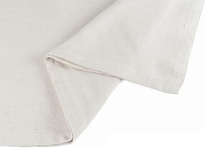 Cotton Blended Hospital Patient Bath Blanket, Bed Bath Sheet, Twin Blanket Lightweight Thermal Utility Blankets 70x90 in, 1.4 lb. Unbleached