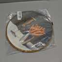 Qskjre Vintage Champagne French Fries Wall Art Decor, Gifts for Cocktail Lovers Round Wood Framed Canvas Wall Artwork, Trendy Food Hanging Prints for Bar Cart Kitchen Dining Room Decorations 10"x10"