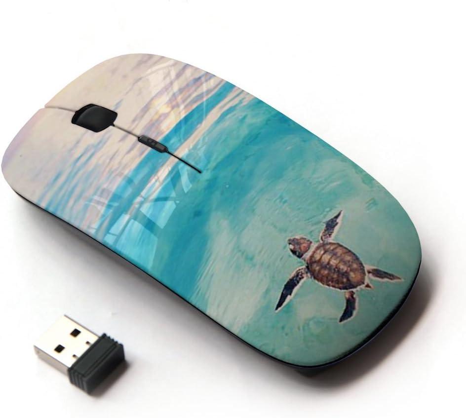 [ Optical 2.4G Wireless Mouse ] Tortoise Turtle Baby Watercolor Sea