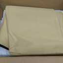 Calmootey Portable Closet Organizers, Clothing Storage, Wardrobe with 6 Shelves and Hanging Rod, Non-Woven Fabric Cover with 4 Side Pockets, Beige