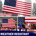 Tudomro 20 x 38 ft Extra Large American Flag for Outdoor Waterproof Big 250th 4th of July Heavy Duty USA Flag with Embroidered Star, Sewn Stripes and Brass Grommet Patriotic Decor for Independence Day
