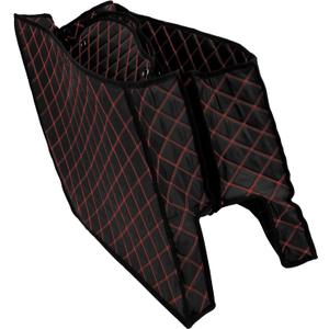Motorcycle Saddlebag Liners 5 inch Stretched Bag Inserts Fits for Harley Touring Road King Road Glide Street Glide Electra Glide 2014-2023 (Red Stitching)