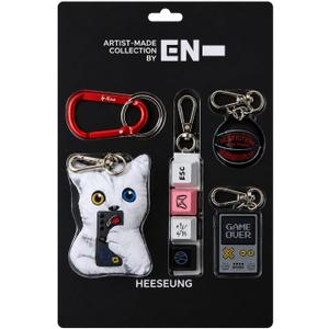 ENHYPEN [BY ENHYPEN - HEESEUNG] EVAN'S UNSERIOUS KEYRING PACKAGE + 1 Official PhotoCard & 3 Extra Photocards Set(MULTI ver.)