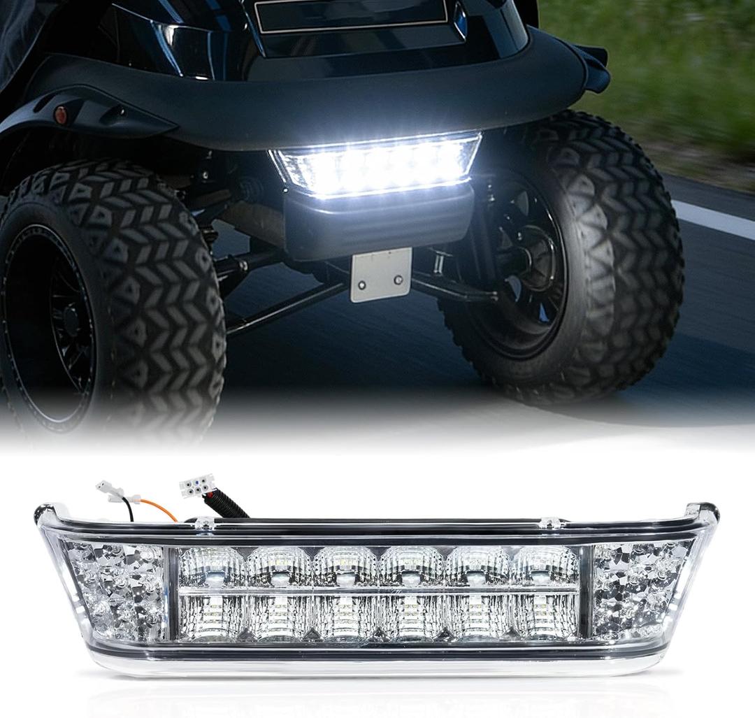 DRIVE UP Club Car LED Headlight Bar for Club Car Precedent 2004-Up with Front Head Light Electric and Gas Golf Carts, 12V Golf Cart Front Replace Head Light Bar Replaces OEM 102524801, 1025248-01