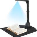 NetumScan 13MP Book Document Camera for Teachers, Multi-Language OCR Recognition by AI Technology, Foldable & Portable, Real-time Projection, Video Recording, Capture Size A3/A4-Windows,Mac OS,Linux