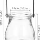 Cabilock 8PCS Hanging Candle Holder, Clear Glass Tealights Candle Holder with Handle, Decorative Succulent Vase Hanger Air Plants Terrariums for Christmas Festival Party Wedding Indoor Outdoor Decor