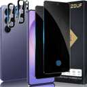 [2+2 Pack] Privacy Screen Protector Compatible with Galaxy S26 Ultra 5G - 2 Tempered Glass + 2 Camera Lens Protectors, Anti-Spy, Bubble Free, 9H Hardness, Scratch Resistant, Easy Installation