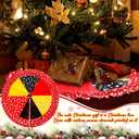 Soulchen Christmas Mouse Tree Skirt 51" Double Layer Circular Wave Point Cartoon Character Decor Xmas Decoration Dress Tree Mat for Holiday Christmas Party(Yellow Red Black,White Wave Point)