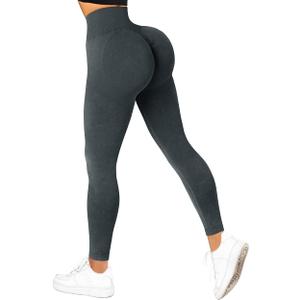 SUUKSESS Women Scrunch Butt Lifting Seamless Leggings Booty High Waisted Workout Yoga Pants (Medium, #1 Acid Wash Black)