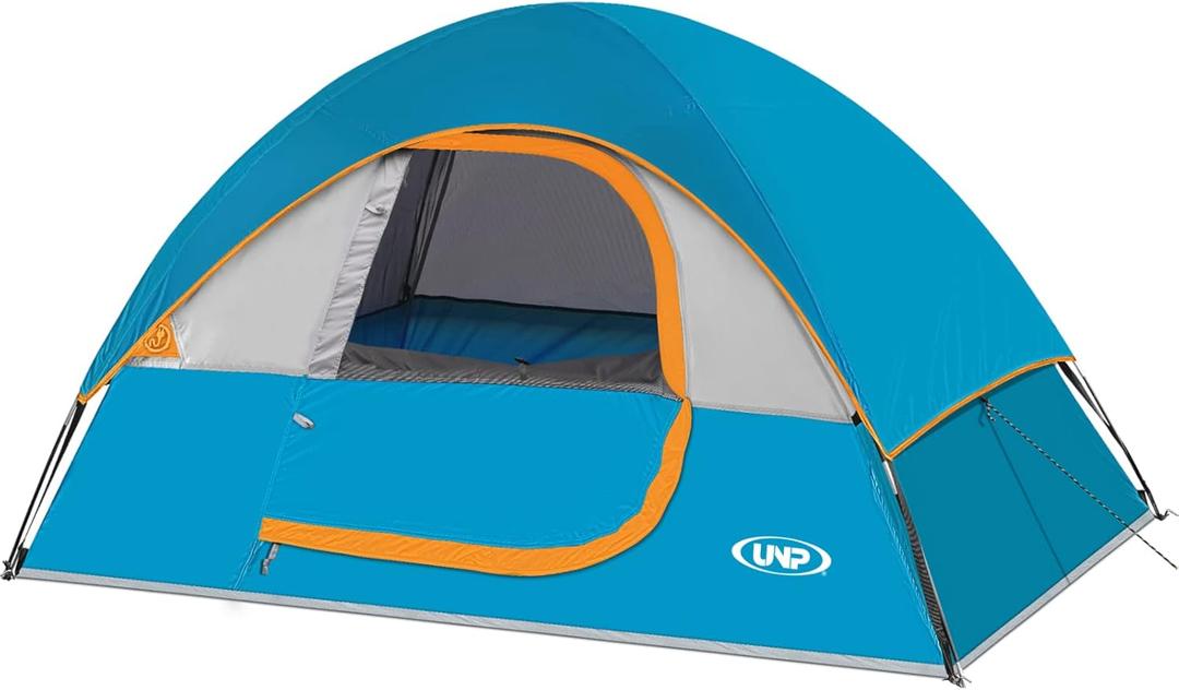 Camping Tent 2 Person, Waterproof Windproof Tent with Rainfly Easy Set up-Portable Dome Tents for Camping (Ocean Blue)