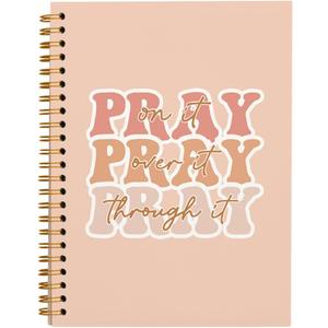 hold fizz Pink Spiral Bible Journal Notebook, Scripture Prayer Journal Christian Gifts for Women Church Notes, Bible Study Supplies Journaling Notebook, Spiral Notebook 5.5 x 8.3