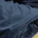 NICETOWN Navy Blue Velvet Curtains 84 inches for Bedroom, Sound Reducing Heavy-Duty Solid Rod Pocket Light Blocking Drapes/Panels for Living Room (2 Panels, 52 inches Wide Each Panel)