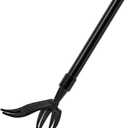 Stand Up Weed Puller Tool with 48 inch Handle, 4-Claw Steel Head Design, Easily Remove Weeds Without Bending or Kneeling, Black