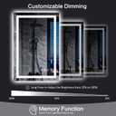 20"x 28" Led Mirror for Bathroom with Front Light and Backlit, Dimmable, 3 Colors Led Mirror, Memory Function, Anti-Fog, Led Vanity Mirror for Wall, Tempered Glass, Shatter-Proof