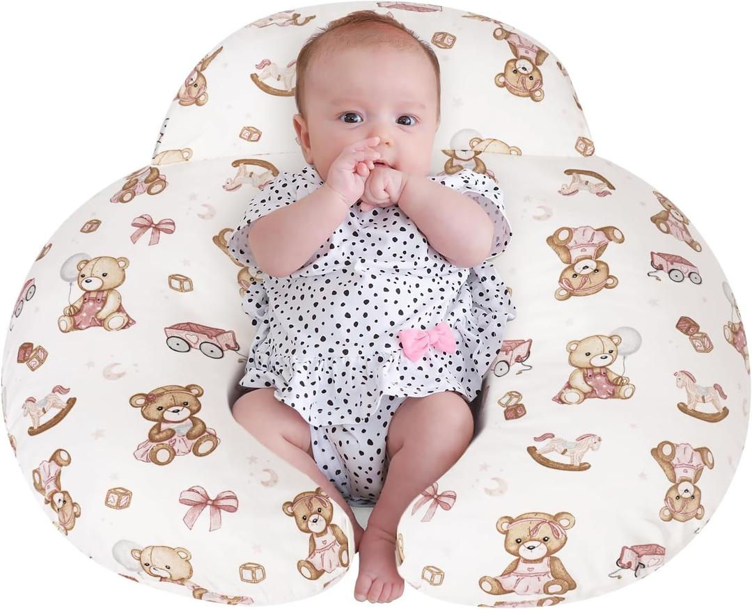 Nursing Pillow, Breastfeeding Pillows, with Removable Pillow Cover, Machine Washable, Machine Washable, Pink Bears, Pallet of Product