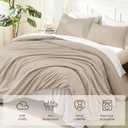 Litanika Comforters Khaki Oversized King Size, 3 Pieces Lightweight Solid Bedding Comforter Set, All Season Fluffy Bed Set (120x98In Comforter & 2 Pillowcases)