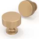 10 Pack Champagne Bronze Cabinet Knobs 1-1/10 Inch(28mm) Single Hole Cabinet Pulls Round Kitchen Cabinet Knobs Drawer Knobs