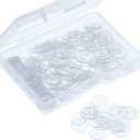 WILLBOND 200 Pcs Clear Disc Pads to Stabilize Earrings, Plastic Discs for Earring Backs