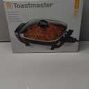 Toastmaster 12" Nonstick Electric Skillet - Deep Skillet Appliance with Glass Lid - Multipurpose Kitchen Cookware for Breakfast & More