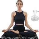 Grounding Mat for Bed Feet Sleep Yoga Pet Desk Grounding Pad for Energy Balance Wellness with 15ft Grounding Cord 23.6"x13"