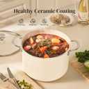Redchef 8 QT Ceramic Stock Pot with Lid, Healthy Kitchen Soup Pot Nonstick, 8 Quarts