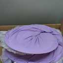 VETHIN Double Layer Princess Round Dome Canopy Bed Curtain for Girls Adults,Children Dreamy Mosquito Net,Cute Bedroom Decoration Castle Play Tent Reading Nook Canopies(Dome-Purple/White)