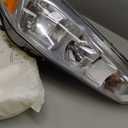 JSBOYAT Headlight Assembly Replacement for 2013-2016 Ford Escape Headlamp Driver & Passenger Side (Chrome Housing with Amber Reflector) Not for Titanium Model