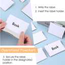 10 Pack Metal Basket Bin Labels Clips,3.54" x 2.36" Stainless Steel Label Holders with White Papers,Silver Removable Bin Clips for Labeling, Classification