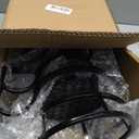 CADANI Iron Hanging Plant Holder Over The Rail Metal Fence Planters, Hanging Bucket Flower Pot Holder for Patio Balcony Outdoor Plants - Pack of 6 (Black)