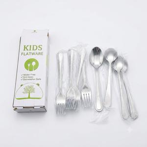 Kids Flatware Spoon and Fork Silver