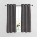 NICETOWN Bedroom Blackout Curtains 54 inch Long - Window Treatment Thermal Insulated Solid Grommet Room Darkening Drapes for Flat/Apartment (Set of 2, W37 x L54, Grey)