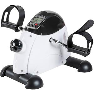 TABEKE Under Desk Bike Pedal Exerciser - Mini Exercise Bike for Arm/ Leg Exercise, Pedal Exerciser for Seniors with LCD Display (White)