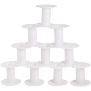 PH PandaHall 20pcs Empty Plastic Spools, 2 Inch Ribbon Spool White Wire Spools Thread String Bobbin Weaving Bobbins Craft Spools for Embroidery Thread, Yarn, Ribbon, Crafts and Sewing