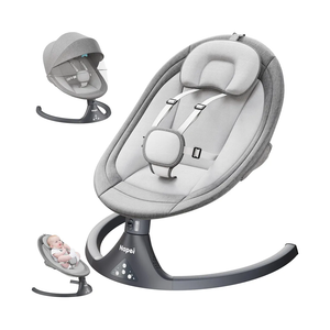 Baby Swing for Infants to Toddler,Electric Portable Baby Swing and Bouncer,Bluetooth Infant Swing for Newborn with Remote Control,10 Music,5 Speed,3 Seat Position,Baby Rocker for Baby 0-9 Month