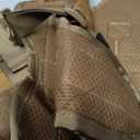 Service Dog Vest for Large Dogs, Brown Tactical Harness with Military MOLLE, Breathable Mesh & 39g Metal Buckle - Size L for Training & Hiking