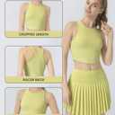 Womens Sports Bra Padded Crisscross Back Medium Support Sports Bras with Removable Cups for Workout Yoga (Yellow, XS)