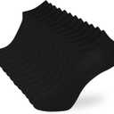 ATBITER 12 Pairs Ankle Socks Women and Men Low Cut No Show Athletic Running Short Socks (Black, S)