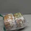 Set of 2 Small Flower Girl Basket, Rattan Wedding Wicker Basket with Pearl Handle, Ribbon Bow, Silk Petals, Rustic Boho Handwoven Gift Baskets for Confetti, Garden Decor, Picnic