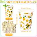 Kochorie 200 Pieces Lemonade Paper Cups 9oz Disposable Yellow Paper Cups Cold Hot Beverage Juice Drinking Cups for Lemonade Stand Supplies Summer Fruit Party